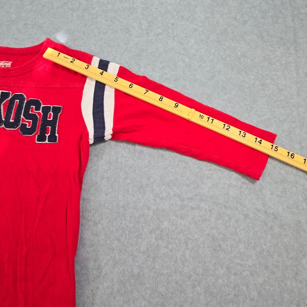 OshKosh B'gosh Boys Red Long Sleeve Graphic Athletic Varsity T-Shirt Size 3T - Picture 6 of 6